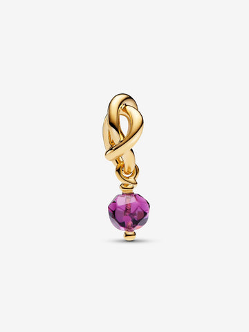 Pandora Faceted Purple Eternity Circle Dangle Charm