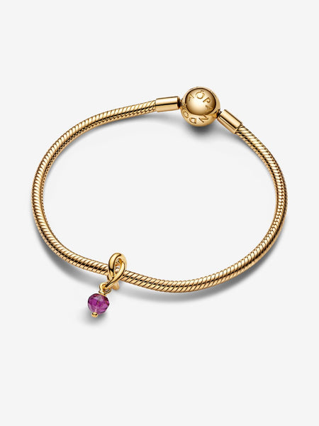 Pandora Faceted Purple Eternity Circle Dangle Charm