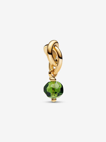 Pandora Faceted Spring Green Eternity Circle Dangle Charm