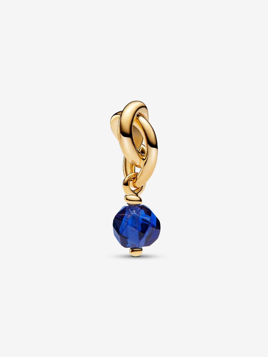 Pandora Faceted Blue Eternity Circle Dangle Charm