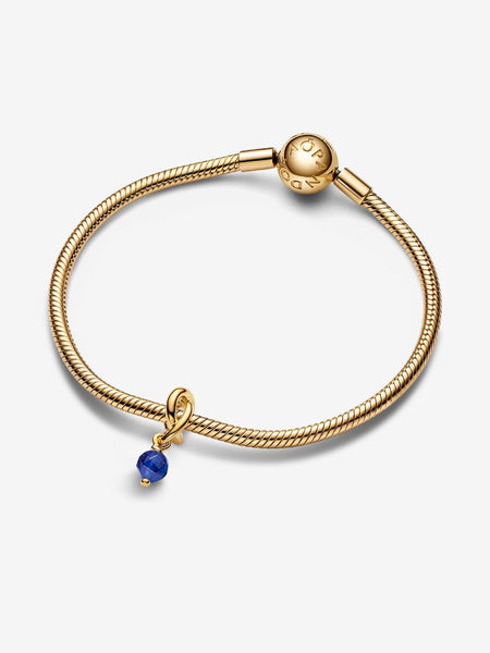 Pandora Faceted Blue Eternity Circle Dangle Charm