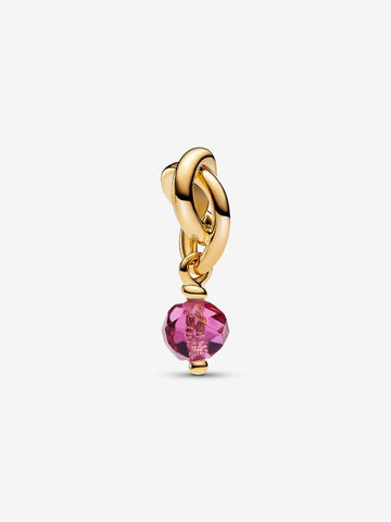 Pandora Faceted Pink Eternity Circle Dangle Charm