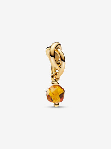 Pandora Faceted Honey Eternity Circle Dangle Charm
