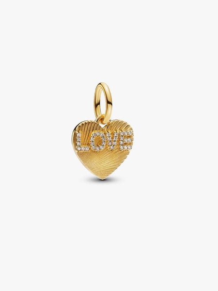 Pandora Engravable Love Heart Dangle Charm