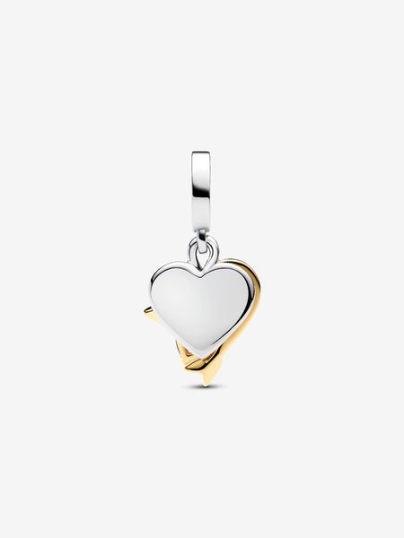 Pandora Engravable Heart & Arrow Double Dangle Charm