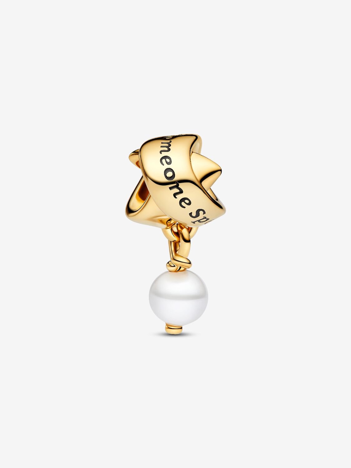 Pandora Treated Freshwater Cultured Pearl Ribbon Charm