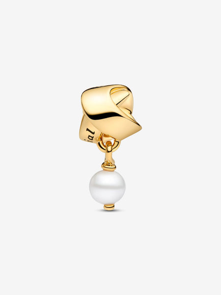 Pandora Treated Freshwater Cultured Pearl Ribbon Charm