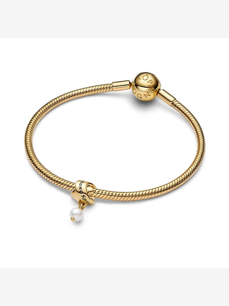 Pandora Treated Freshwater Cultured Pearl Ribbon Charm