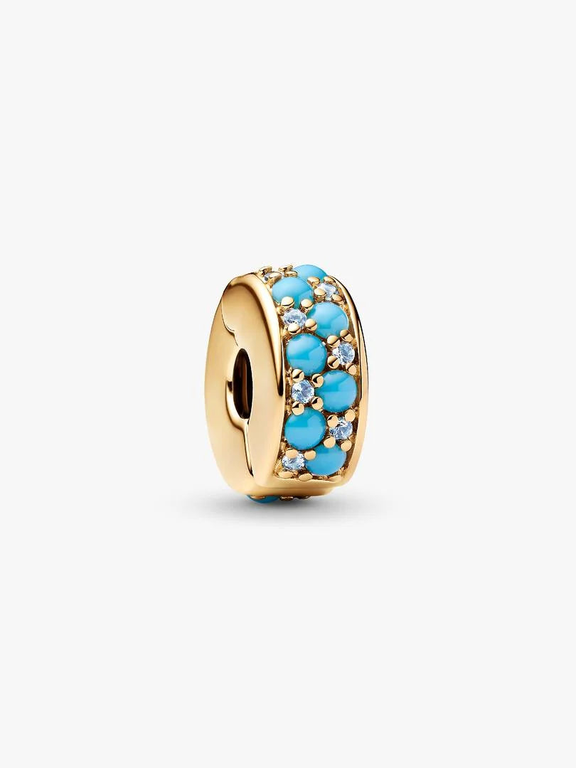 Aqua Blue Clip Charm
