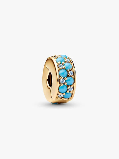 Aqua Blue Clip Charm

