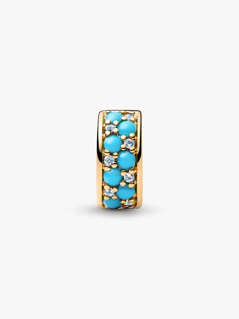 Aqua Blue Clip Charm
