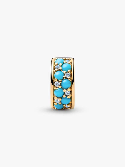 Aqua Blue Clip Charm

