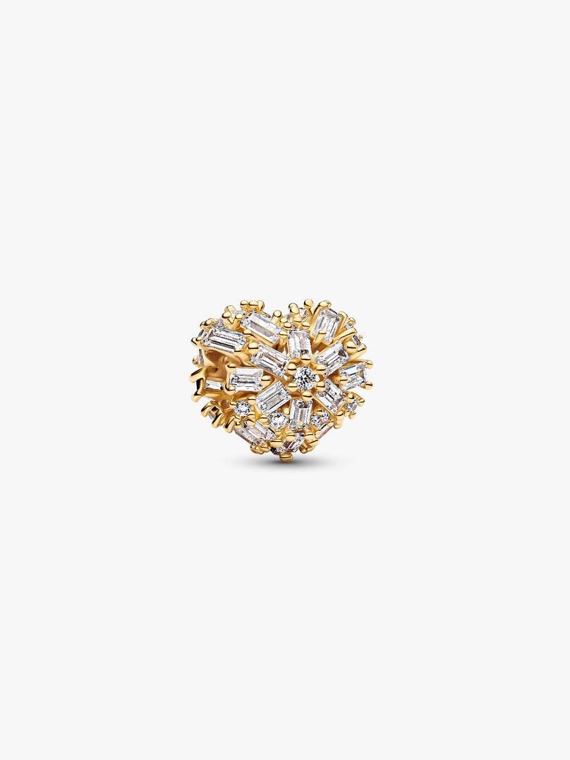 Pandora Sparkling Heart Charm/14k gold plating