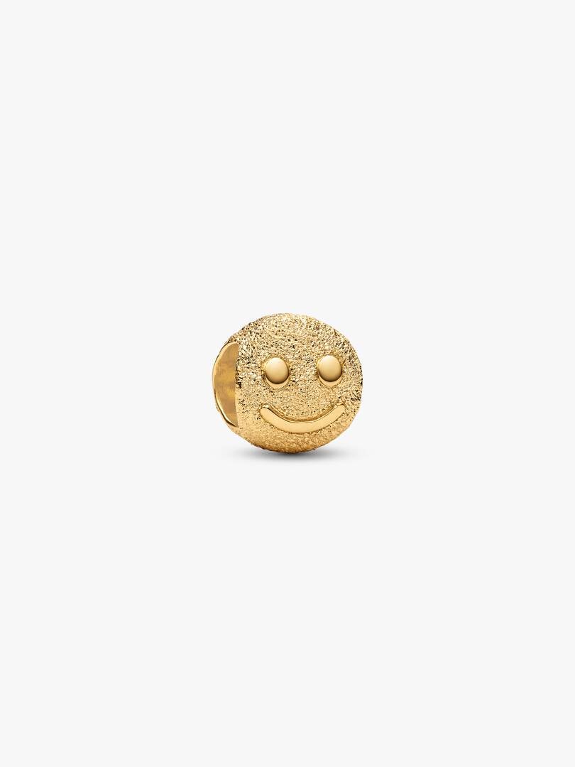 Textured Happy Face Mini Charm