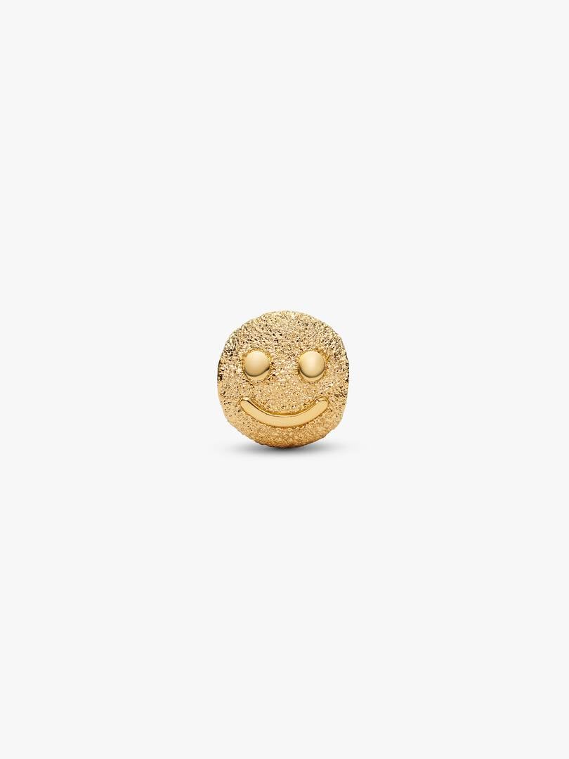 Textured Happy Face Mini Charm