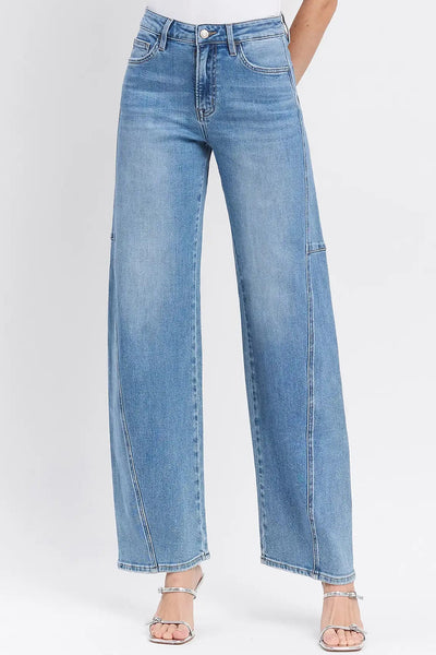 Super High Rise Full Length Wide Barrel Jeans