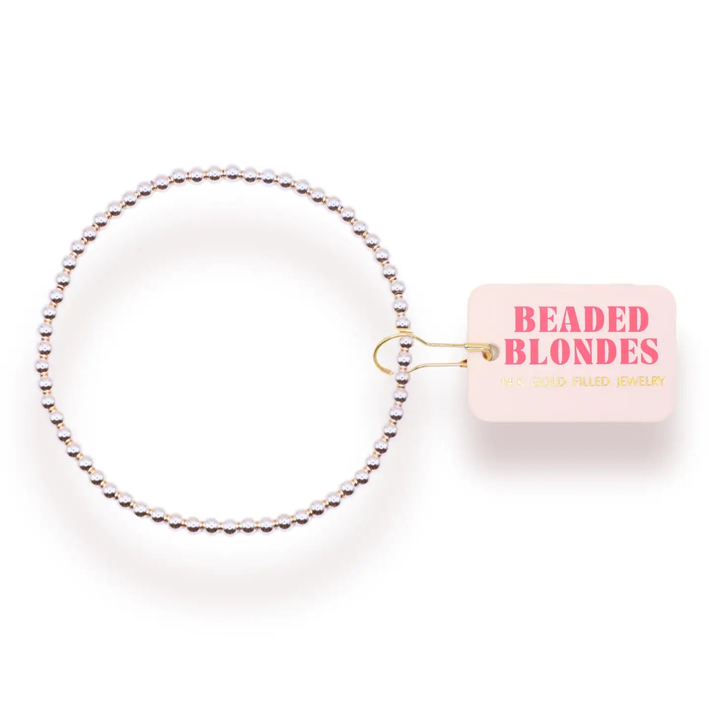 3mm Silver Beaded Bracelet