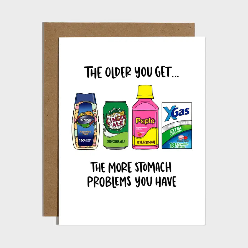 Stomach Problems Birthday Card