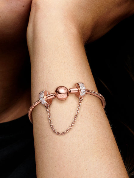 Pandora Clear Pavé Safety Chain Clip Charm