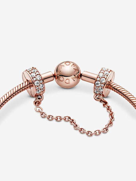 Pandora Clear Pavé Safety Chain Clip Charm