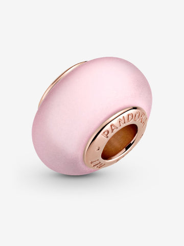 Pandora Matte Pink Murano Glass Charm