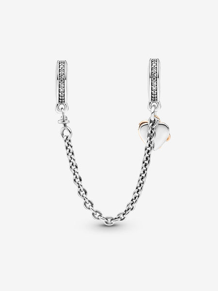 Pandora Family Heart Safety Chain Charm