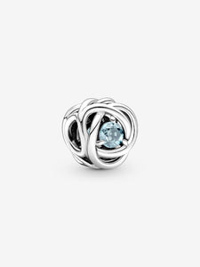 Pandora March Sea Aqua Blue Eternity Circle Charm