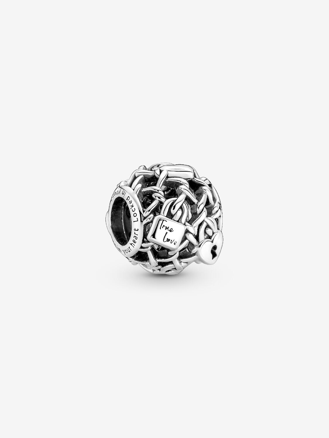 Pandora Openwork Chain Link Padlock Charm