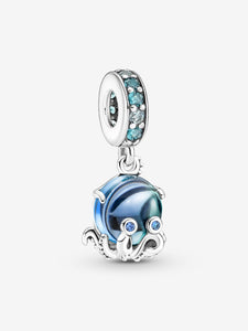 Pandora Murano Glass Cute Octopus Dangle Charm