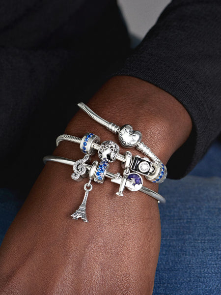 Pandora Blue Pavé Clip Charm