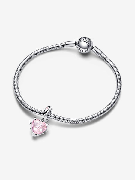 Pandora Pink Family Tree & Heart Dangle Charm