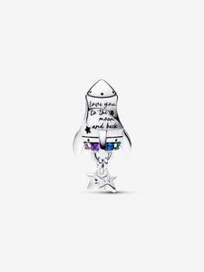 Pandora Space Love Rocket Charm