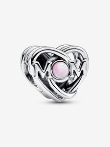 Pandora Openwork Mom & Heart Charm