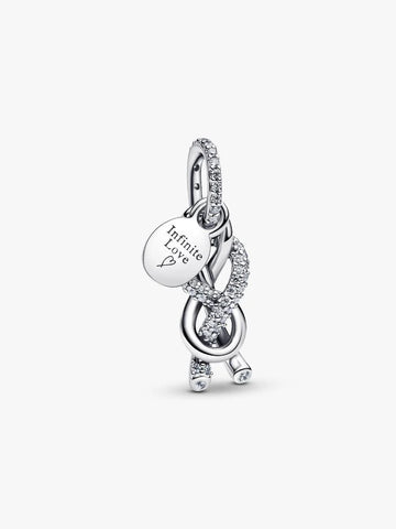 Pandora Pavé Infinity Knot Dangle Charm