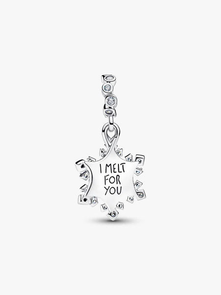 Pandora Opalescent Snowflake Double Dangle Charm