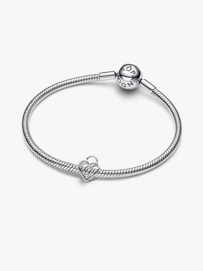 Openwork Heart Padlock Charm