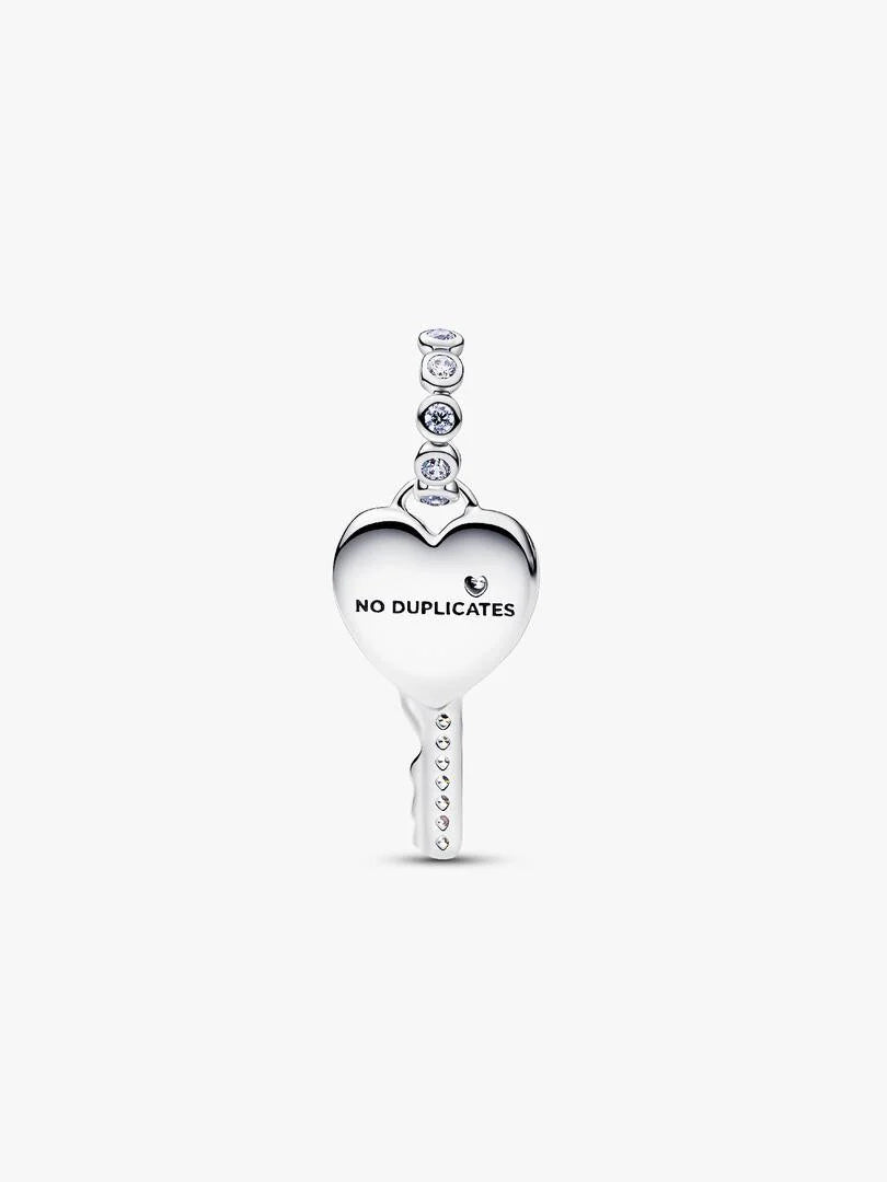 Opalescent Heart Key Dangle Charm