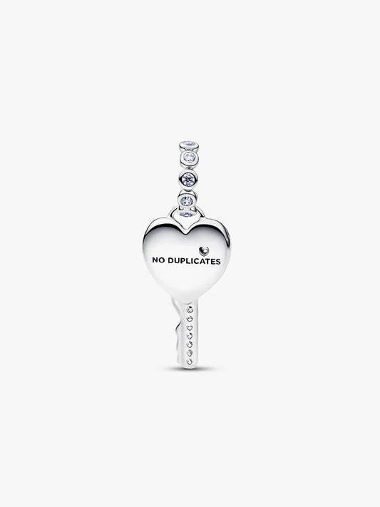 Opalescent Heart Key Dangle Charm