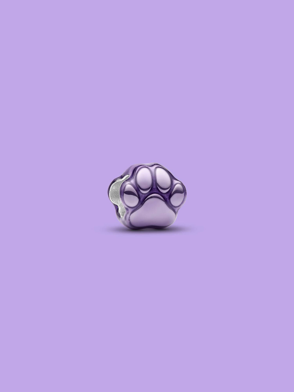 mini purple paw charm