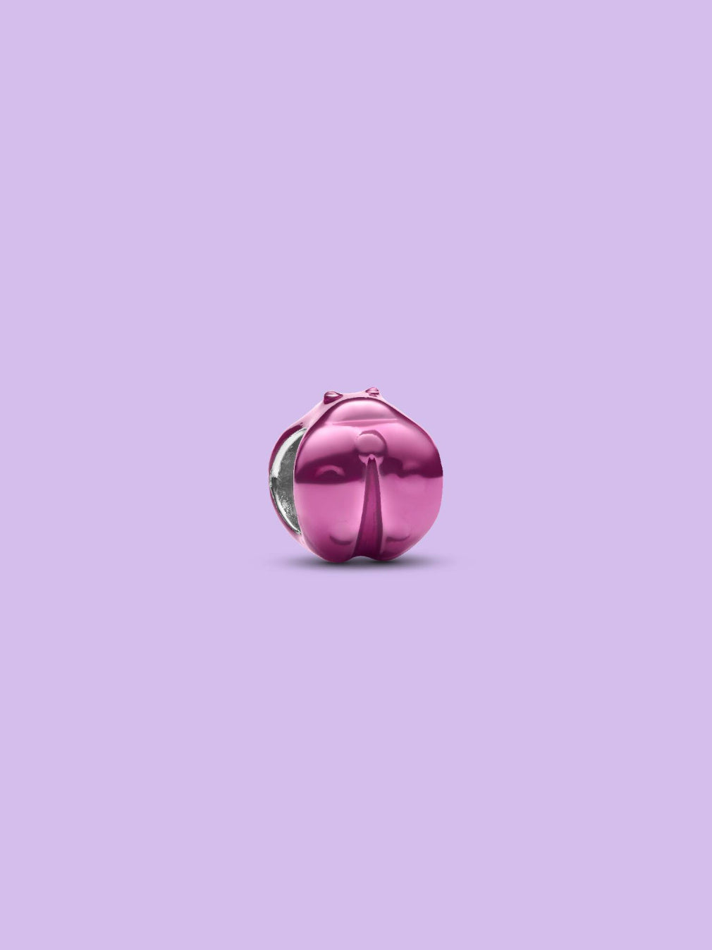 pink metallic ladybug charm