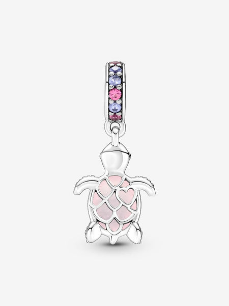 Pandora Murano Glass Pink Sea Turtle Dangle Charm