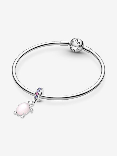 Pandora Murano Glass Pink Sea Turtle Dangle Charm