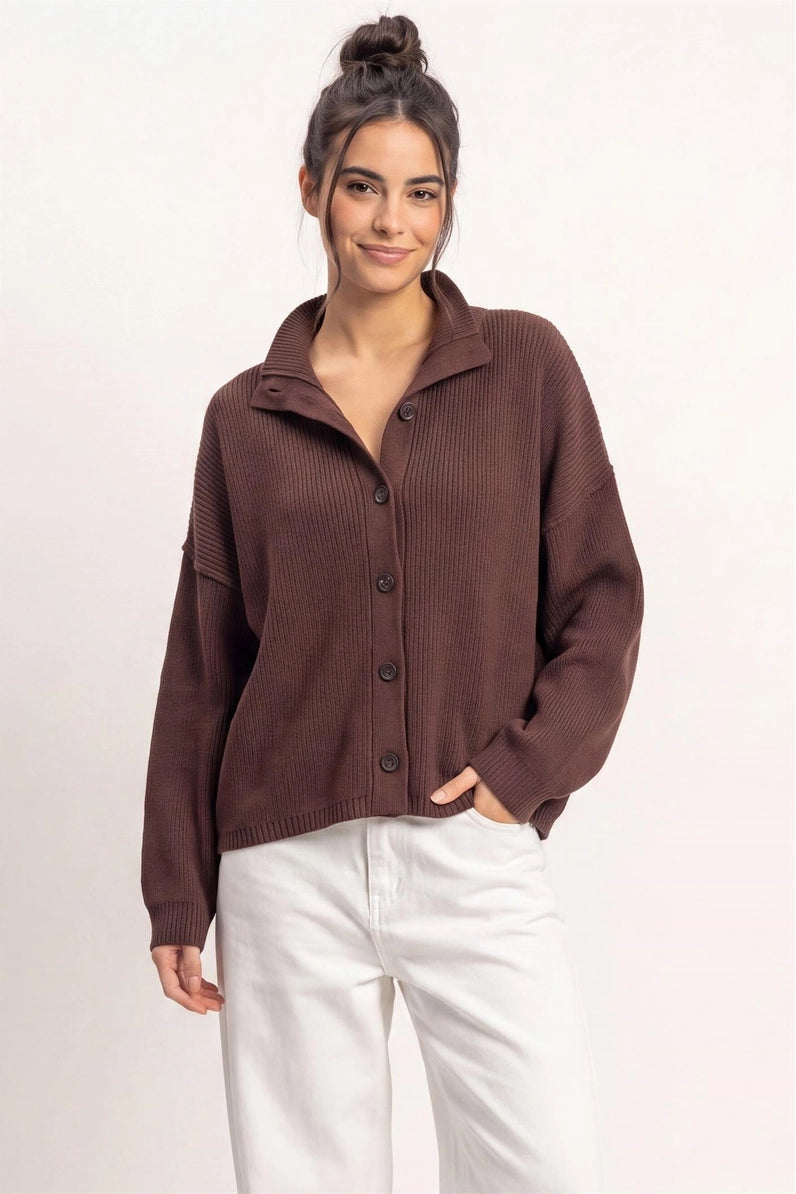 woman in cardi