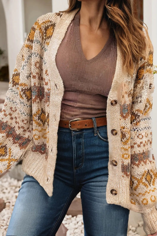 Western Pattern Cardigan