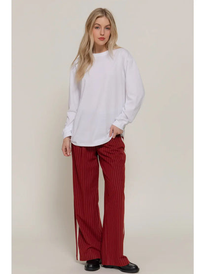 Long Sleeve Round Neck Cotton Tee