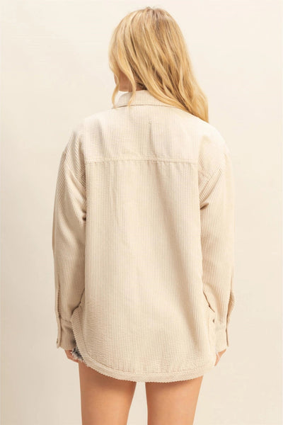 Classic Corduroy Shacket with Pockets