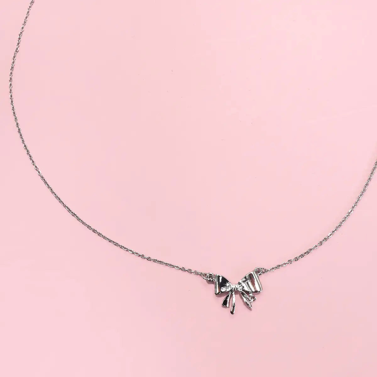 Mini Bow Ribbon Necklace