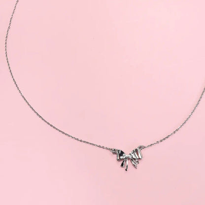 Mini Bow Ribbon Necklace