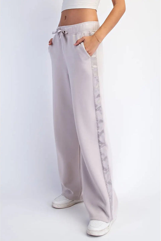 Modal Scuba Luxe Satin Straight Pant