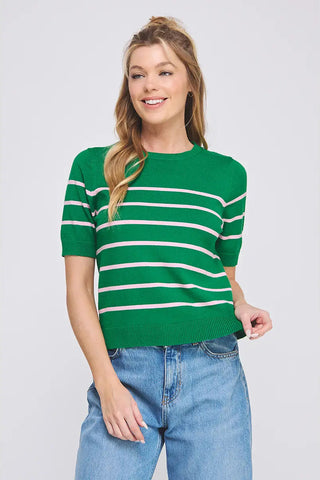 Preppy Stripe Knit Top